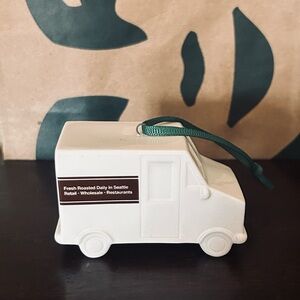 🌟Starbucks Delivery Truck Holiday Ceramic Ornament 2016